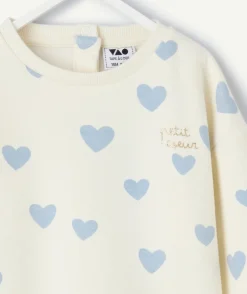 Sweat bébé fille imprimé cœurs