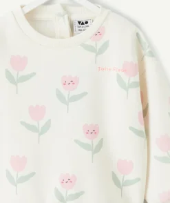 Sweat bébé fille imprimé fleurs