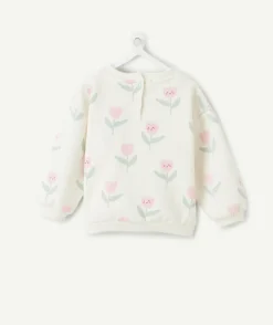 Sweat bébé fille imprimé fleurs
