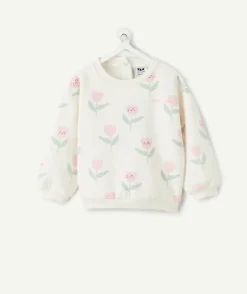 Sweat bébé fille imprimé fleurs