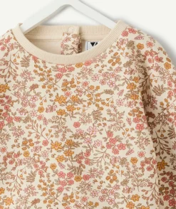 Sweat bébé fille imprimé floral