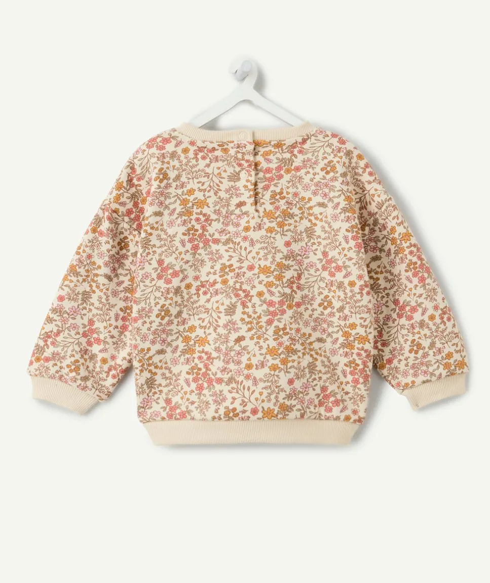Sweat bébé fille imprimé floral