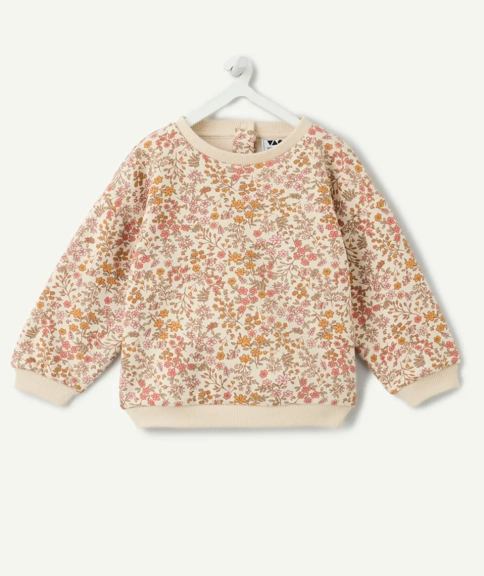Sweat bébé fille imprimé floral