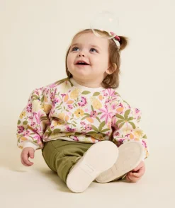 Sweat bébé fille imprimé floral