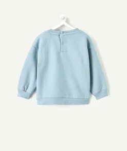 Sweat bébé garçon bleu imprimé message