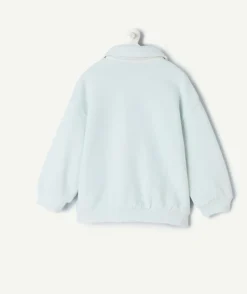 Sweat bébé garçon bleu imprimé message