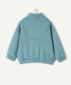 Sweat bébé garçon col zippé bleu