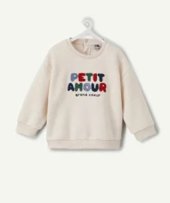 Sweat bébé garçon écru message bouclette