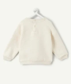 Sweat bébé garçon écru message brodé