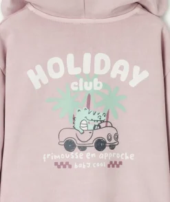 Sweat bébé garçon rose imprimé