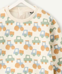 Sweat bébé imprimé camions