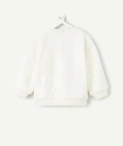 Sweat blanc bébé garçon imprimé renard