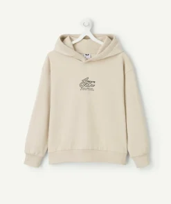 Sweat à capuche beige garçon