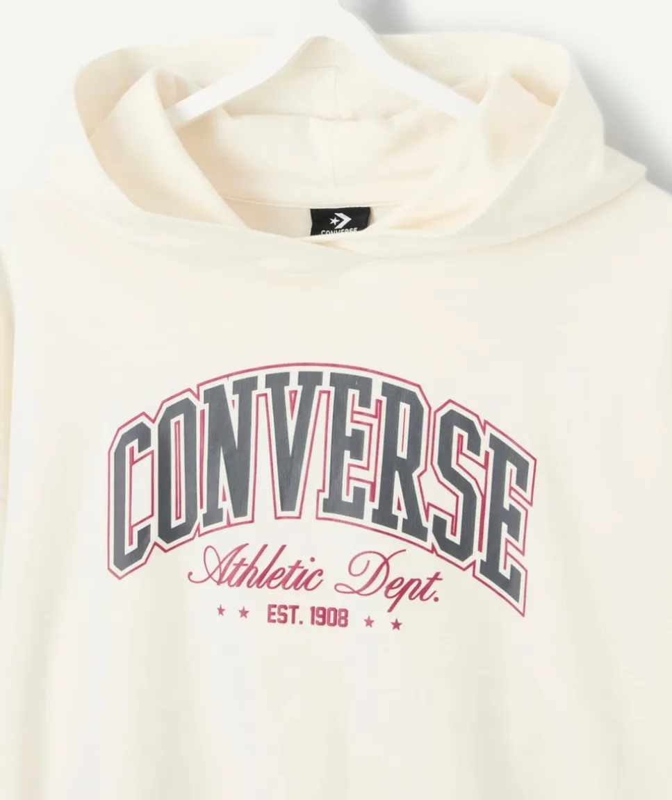 Sweat à capuche fille blanc imprimé