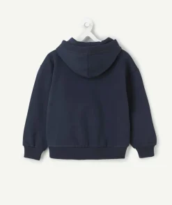 Sweat à capuche garçon bleu marine