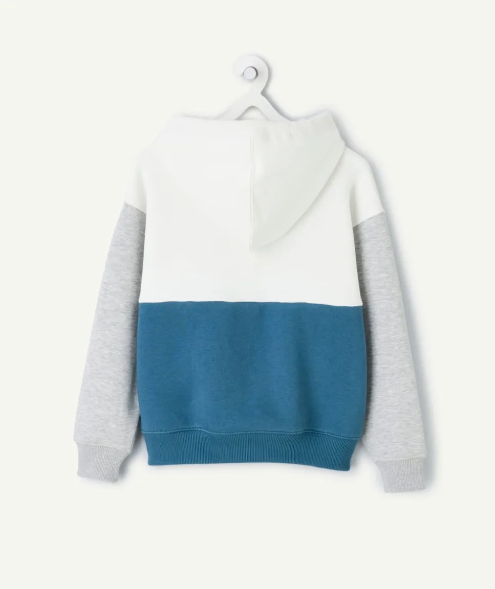 Sweat à capuche garçon colorblock