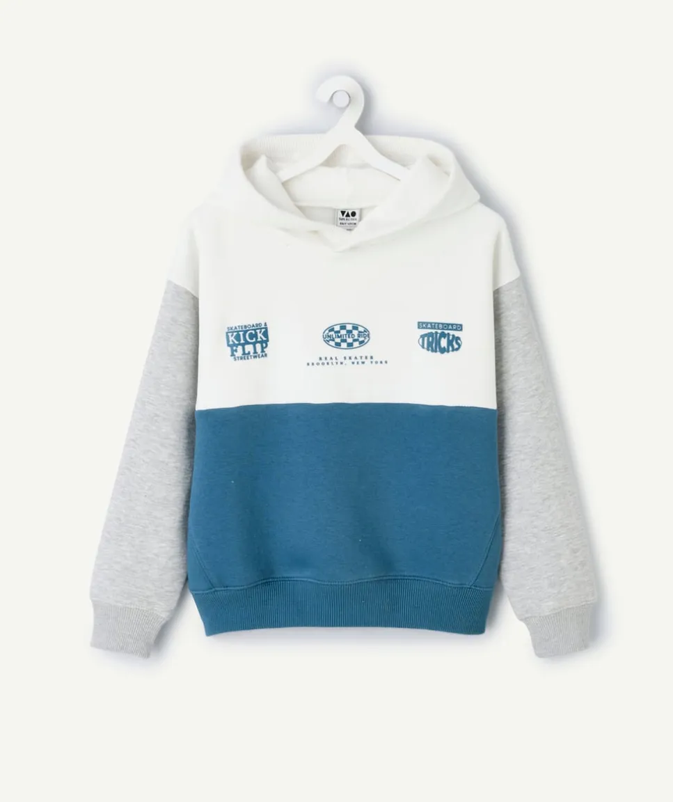 Sweat à capuche garçon colorblock