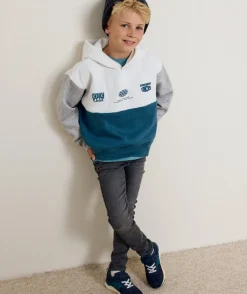 Sweat à capuche garçon colorblock