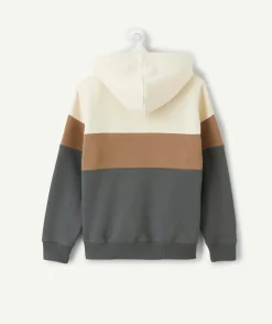 Sweat à capuche garçon colorblock