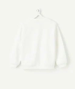 Sweat fille blanc avec nœuds