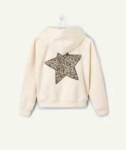 Sweat fille droit écru