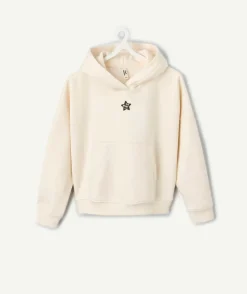 Sweat fille droit écru