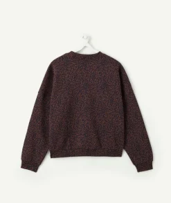 Sweat fille droit imprimé léopard