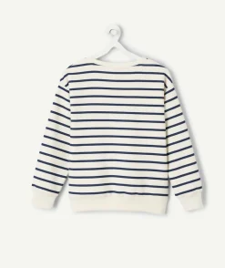 Sweat fille droit rayé
