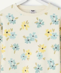 Sweat fille imprimé fleurs