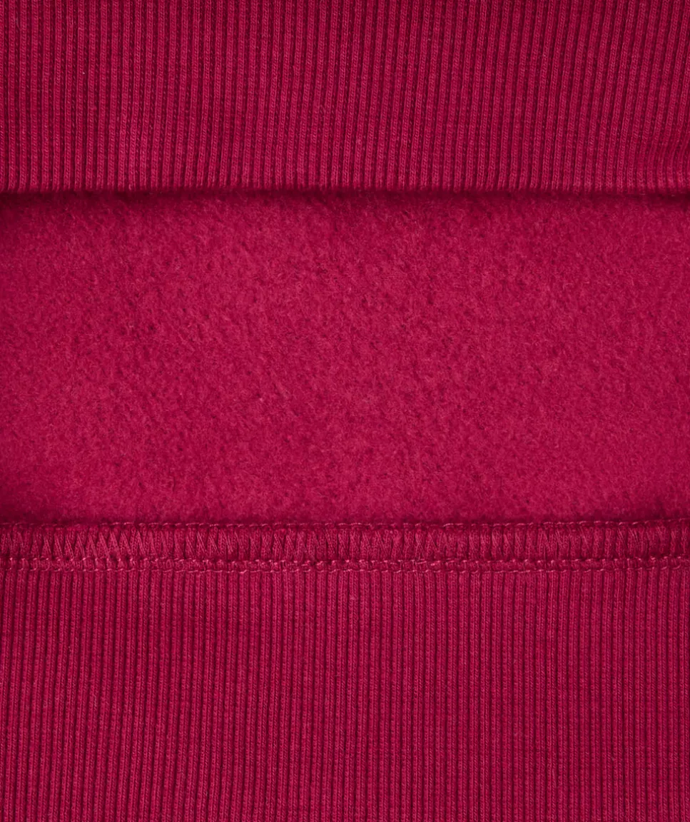 Sweat fille molleton bordeaux message brodé