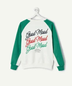 Sweat garçon bicolore imprimé