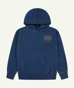 Sweat garçon à capuche bleu