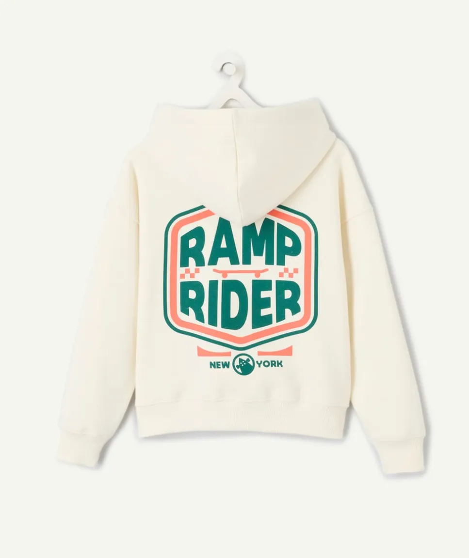 Sweat garçon écru imprimé