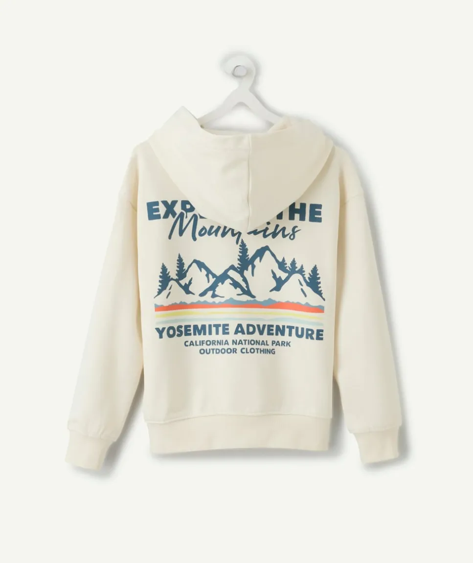 Sweat garçon écru imprimé