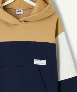 Sweat garçon droit colorblock