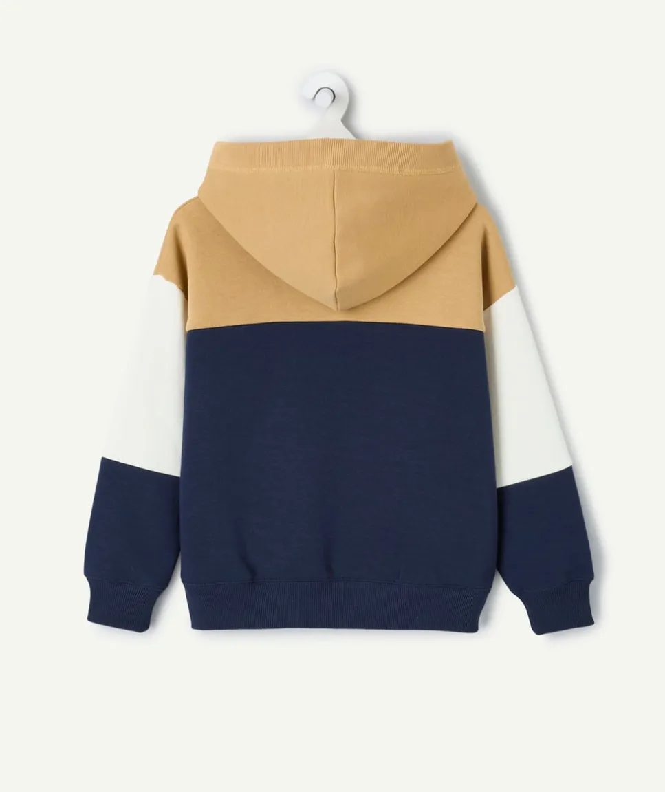 Sweat garçon droit colorblock