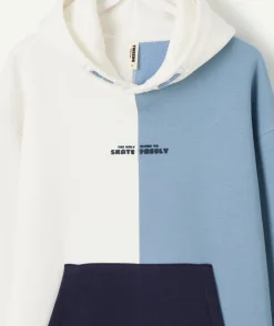 Sweat garçon droit colorblock