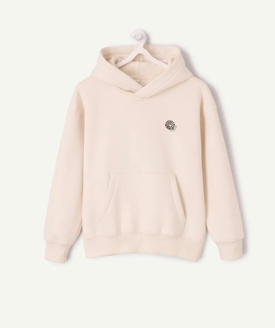 Sweat garçon droit écru imprimé