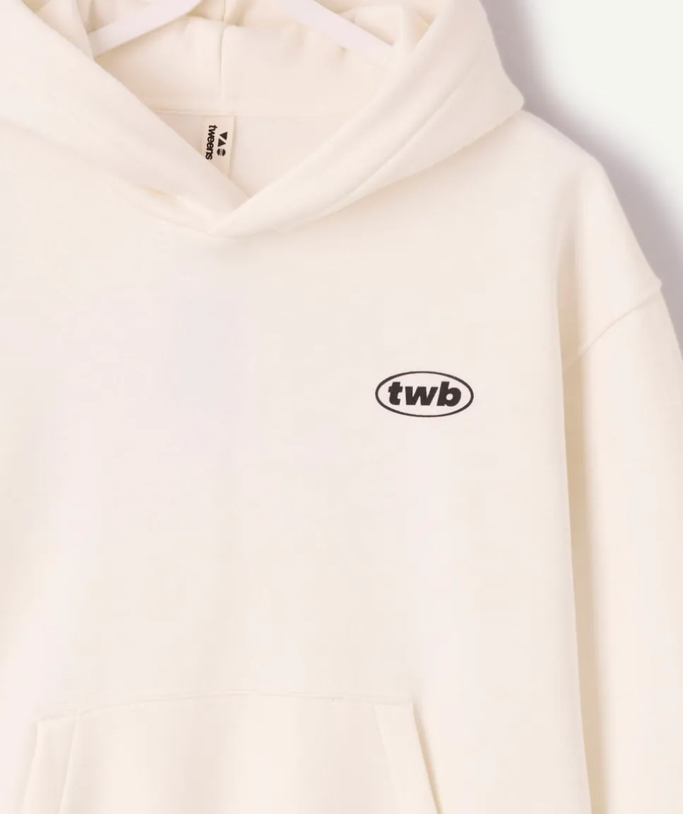 Sweat garçon droit écru imprimé
