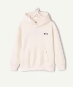 Sweat garçon droit écru imprimé