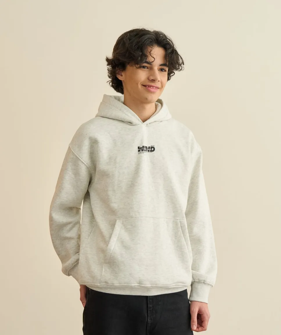 Sweat garçon droit gris