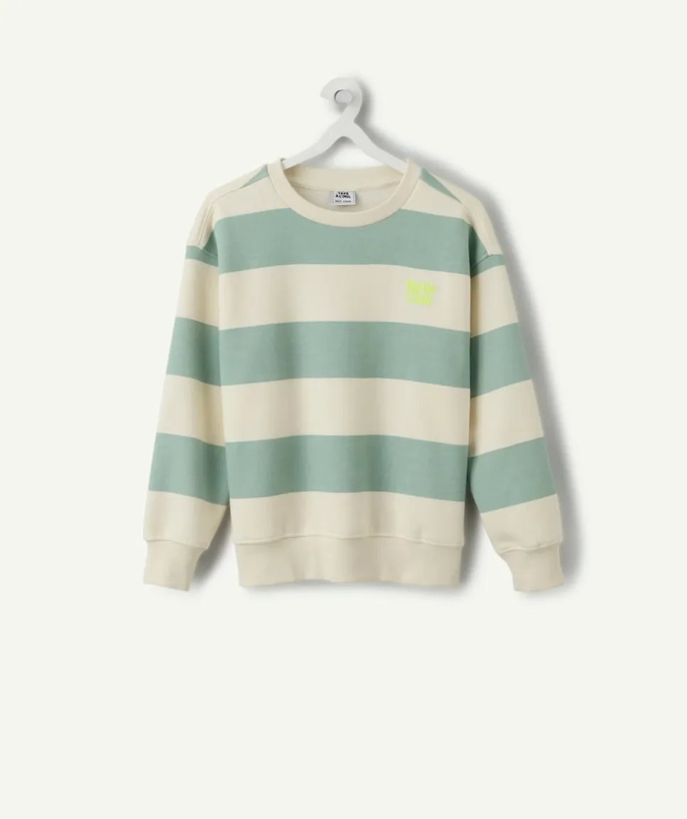 Sweat garçon droit rayé