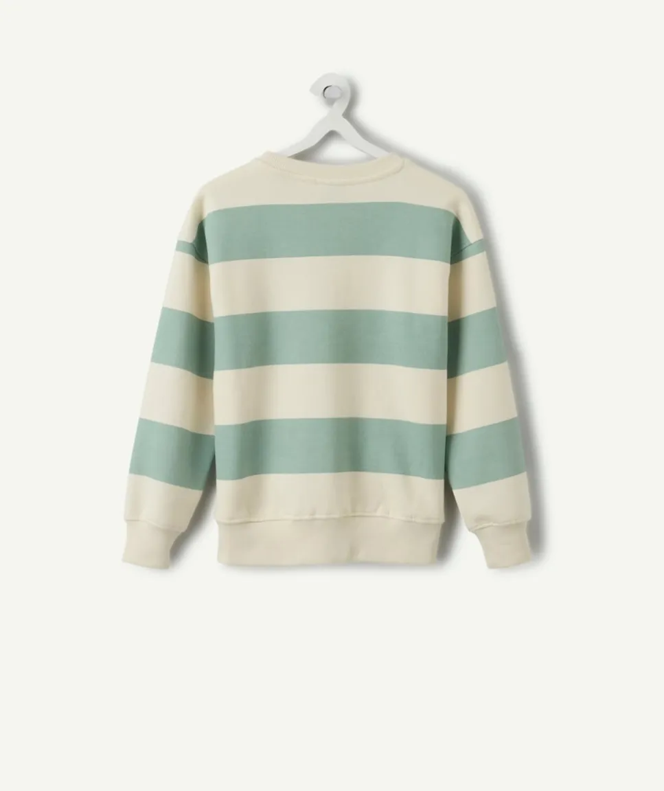 Sweat garçon droit rayé