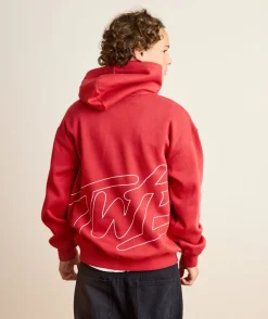 Sweat garçon droit rouge imprimé