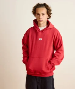 Sweat garçon droit rouge imprimé