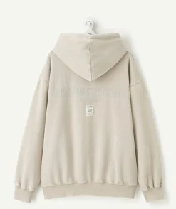Sweat garçon oversize beige