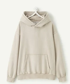 Sweat garçon oversize beige