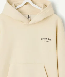 Sweat garçon oversize beige