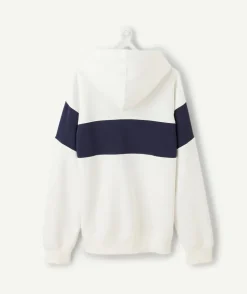 Sweat garçon oversize blanc imprimé