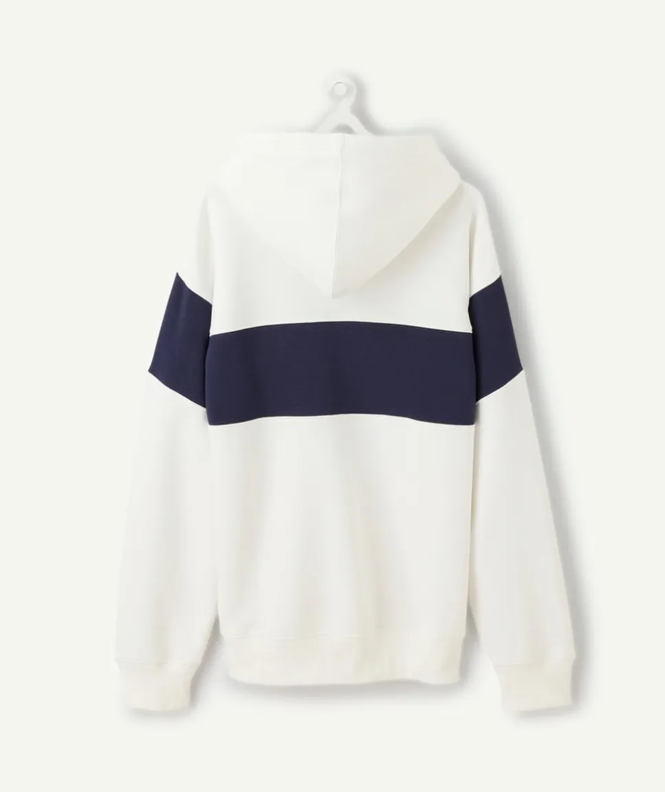 Sweat garçon oversize blanc imprimé